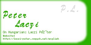 peter laczi business card